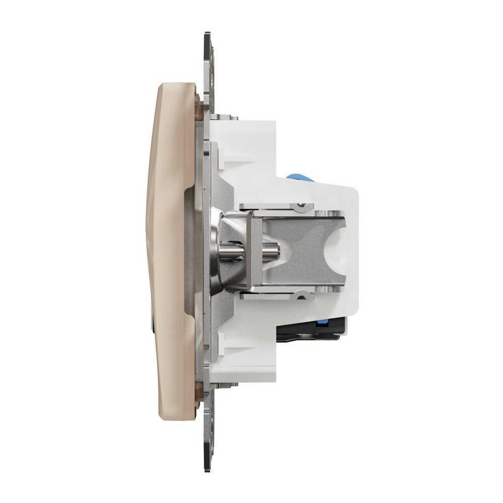 Розетка Schneider Sedna Design бежевая компьютерная RJ45 Cat. 6 UTP + RJ11 ( SDD112468 )